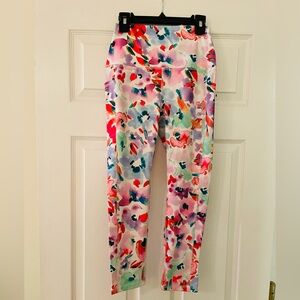 NWT RBX Peached Tech Flex Floral Capri Leggings - Size XS - Squat Proof